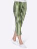 WITT WEIDEN Capri-Hose in grün-gestreift