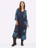 sheego Jersey-Kleid in tiefblau-bedruckt
