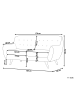 Beliani 3-Sitzer Sofa BODO in Grün/Gold/Braun - (W) 188 x (H) 84 x (L) 85 cm