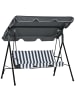 Outsunny Hollywoodschaukel 172L x 110B x 153H cm Grau+Weiß
