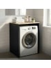 relaxdays Waschmaschinenschrank in Anthrazit/ Natur - (B)68 x (H)88 x (T)60 cm