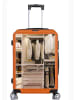 Cheffinger Reisekoffer ABS-03 Koffer 3-teilig Hartschale Trolley Set Kofferset in Orange