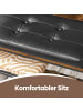 VASAGLE Schuhbank Dacey in Vintagebraun-Schwarz - (B)30 x (H)48 x (T)80 cm
