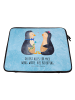Mr. & Mrs. Panda Laptop Case Pinguin Pärchen mit Spruch in Eisblau