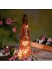MARELIDA LED Dekoflasche mit Juteseil Leuchtflasche H: 28cm in dunkles rosa