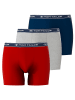 Tom Tailor Boxershorts 3er Pack in Navy / Grau / Rot