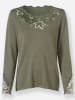 WITT WEIDEN Pullover in khaki-sand-gemustert