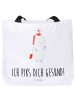 Mr. & Mrs. Panda Strandtasche Einhorn Krankenschwester mit Spruch in Weiß