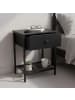 relaxdays 2 x Nachttisch in Schwarz - (B)40 x (H)55 x (T)30 cm
