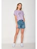 GreenBomb T-Shirt Animal Bird Branch in Lila