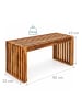 relaxdays Sitzbank in Braun - (B)90 x (H)43 x (T)33 cm