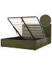 Beliani Doppelbett MOISSAC in Grün/Schwarz - (W) 177 x (H) 108 x (L) 224 cm