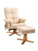 HOMCOM Massagestuhl-80L x 86B x 99H cm-Cremeweiß