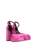 Versace Pink Satin Plateau Pumps