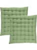 REDBEST Baumwolle Stuhlkissen 2er-Pack Tulsa in pistazie