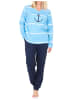 NORMANN Langarm Pyjama Schlafanzug Maritimer Look - 84870 in hellblau