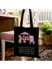 Mr. & Mrs. Panda Tragetasche Osterhase Blumenwagen mit Spruch in Schwarz