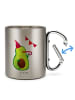 Mr. & Mrs. Panda Tasse Avocado Party Zeit ohne Spruch in Silber