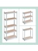 relaxdays Schwerlastregal in Silber - (B)70 x (H)150 x (T)30 cm