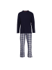 Bugatti Pyjama Genua in blau-dunkel-Karo