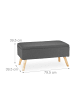 relaxdays Sitzbank in Grau - (B)79,5x (H)39,5 x (T)39,5 cm
