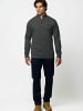 MCS Sweatshirt mit Halbreißverschluss MCClement in Dark Grey Melange