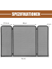 COSTWAY Funkenschutz 3 tlg Kamingitter in Schwarz