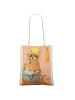 Mr. & Mrs. Panda Shopping Tasche Waschbär Design mit Spruch in Weiß