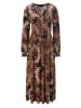 Aniston SELECTED Midikleid in terra-camel-beige-schwarz