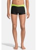 BECO the world of aquasports Kasten-Badehose Square Leg Badehose "Side Flash" in neongelb-schwarz