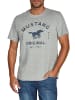 Mustang T-Shirt Basic Print Tee in Grau