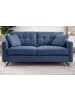 Inn.Furn Sofa blau Flachgewebe 2-Sitzer 175 cm, Couch mit Steppoptik