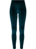 Urban Classics Urban Classics Damen Ladies High Waist Velvet Leggings in teal