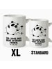 Mr. & Mrs. Panda steingut tasse Panda ZuMenschmenhalt mit Spruch in Weiß
