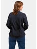 GOLDNER Basicbluse mit  Hemdkragen in marine