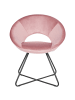 Beliani Esszimmerstuhl RACHEL in Rosa/Schwarz - (W) 65 x (H) 77 x (L) 57 cm