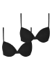 Urban Classics Urban Classics Ladies Basic Cotton Bra Lace 2-Pack in black+black