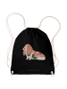 Mr. & Mrs. Panda Jutebeutel Hund Basset Hound ohne Spruch in Schwarz