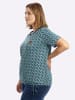 sheego Halbarmshirt in ozean-tiefblau-bedruckt