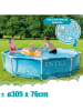 Intex Frame Pool - Beachside 305x76cm inkl. Filterpumpe in blau