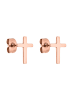 PURELEI Ohrringe Tiny Cross Rosegold