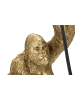 Mauro Ferretti Tischleuchte in Gorillaform aus goldfarbenem Kunstharz, 22,5 x 16 x 40 cm