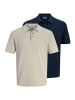 Jack & Jones Poloshirt Bluriley in Dunkelblau / braun