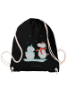 Mr. & Mrs. Panda baumwoll turnbeutel Einhorn Schneemann ohne Spruch in Schwarz