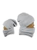 TupTam Unisex Kinder Beanie Mütze Schlauchschal Set in grau
