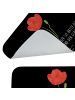 Mr. & Mrs. Panda Badematte Blume Mohnblume mit Spruch in Schwarz