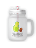 Mr. & Mrs. Panda Glas Avocado Kern rollt mit Spruch in Transparent
