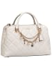 Guess Handtasche Libby 2 Comp Satchel in Off White