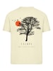 F4NT4STIC Ladies Everyday Tee Escape Discover the World Tree Birds in softyellow