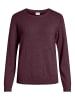 Vila Dünner Rundhals Strickpullover VIRIL in Rot